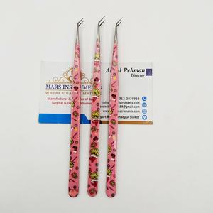 Pinzas Profesionales para Extensiones de Pestañas con Puntas de Fibra, Aislamiento de 45 Grados, Acero Inoxidable, Pinzas para Pestañas Sostenibles - Product Image 4