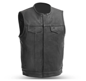 Top hommes décontracté haute qualité en cuir véritable gilet confortable sur mesure gilet d'hiver en gros motard mode gilet et gilet - Product Image 1