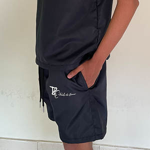 Personnalisé 2025 Hommes High Street Style Demi Zip Coupe-Vent Veste Short Ensemble Toile Tissu Col Montant Jogger Costume Printemps Course - Product Image 5