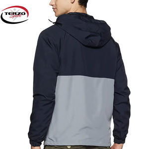 Chaqueta cortavientos de lana para hombre personalizada 2024 con capucha cortavientos de primavera para exteriores del fabricante - Product Image 2