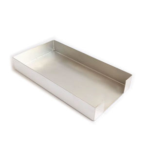 Porte-serviettes rectangulaire en métal argenté, fait à la main, durable, multifonctionnel, moderne, de qualité supérieure, décoration de table pour les fêtes de Noël - Product Image 1