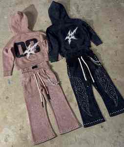 Chándal de Invierno con Capucha de Lujo Personalizado con Pedrería, Materiales de Algodón Premium y Ajuste Suave - Product Image 5