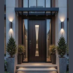 Planche de finition en détresse de <span class=keywords><strong>bois</strong></span> récupéré rustique et <span class=keywords><strong>porte</strong></span> en <span class=keywords><strong>bois</strong></span> extérieure de cabine de pavillon de montagne de Style Batten - Product Image 2