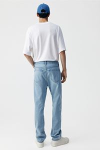 Pantalones vaqueros de algodón 100% de primera calidad para hombre cómodos y de uso diario en azul vaquero, relajados y rectos, precio de fábrica al por mayor - Product Image 5