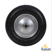 Brouette en métal galvanisé KPGD-577 Kanat Pro avec roues en plastique, capacité de charge 200 kg, bac de 100 L, pour terrains boueux, usage intensif, garantie 1 an