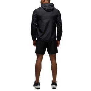 Veste noire personnalisée en polyester Veste coupe-vent hydrofuge de coupe standard OEM pour l'extérieur - Product Image 2