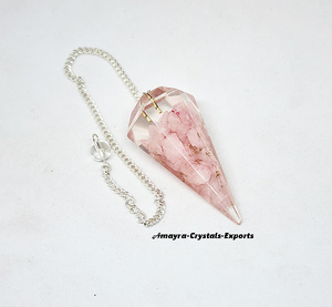 Péndulo de Radiestesia Triangular de Cornalina Roja Orgone Pulida e Impermeable a Precio de Amayra Crystal Export - Product Image 2