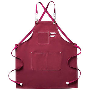 Tablier en toile de coton biologique 100% personnalisé robuste cuisson cuisson toile imprimée avec deux poches tablier en toile - Product Image 3