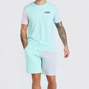 T-shirt et short confortables de fitness pour hommes à prix bon marché avec logo personnalisé - Product Image 2