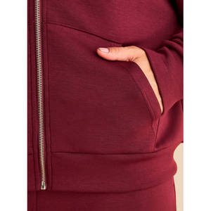 <b>Women's</b> Plain <b>Zip</b> Through <b>Hoodie</b> with Pockets Full <b>Zip</b> Hooded Sweatshirt Regular Fit Long Sleeve Solid Color Casual Everyday Wea - Product Image 4