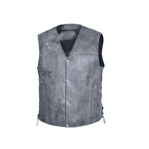 Gilet de moto gilet de moto en cuir à poche à dessin rapide - Product Image 2