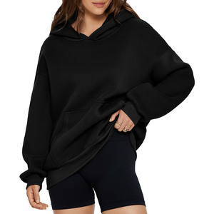 Sudaderas con capucha de mujer con hombros caídos y ajuste holgado de alta calidad, ropa de calle de punto, sudaderas con capucha de gran tamaño con estampado personalizado para mujer y sudadera - Product Image 1