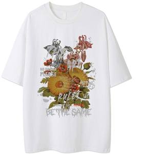 Servicio OEM secado rápido 100% algodón verano tamaño suelto gráfico impreso Slim Fit Casual deportes cuello redondo manga corta Camiseta Top - Product Image 1