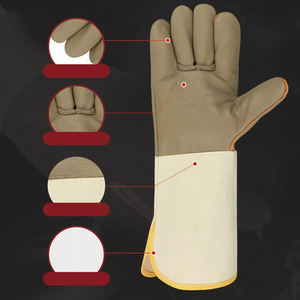 Gants de soudage en cuir à manchette longue, résistants à la chaleur, texturés, antistatiques, pour la soudure, la mécanique et la réparation - Product Image 6