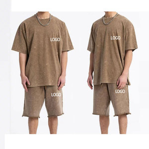 Nueva moda elegante conjuntos de pantalones cortos de dos piezas para hombre conjunto de pantalones cortos más vendidos hecho en camisetas de hombre de precio responsable - Product Image 6