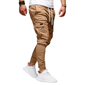 Nouveaux pantalons pour hommes de très haute qualité en coton avec poche latérale zippée, joggers épais avec cordon de serrage et détail de manchette, vente en gros - Product Image 2