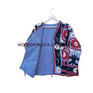 เสื้อแจ็คเก็ตฤดูหนาวผ้าฝ้ายแท้ 100% ลายปักดอกไม้ ทนทาน ระบายอากาศได้ดี เป็นมิตรกับสิ่งแวดล้อม ซับในหนา คอวี ถอดออกได้ - Product Image 4