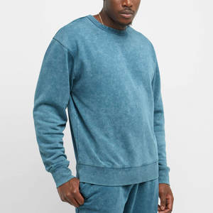 Survêtement de lavage à l'acide pour hommes, couleur unie, haute qualité, nouveau design, coton polaire - Product Image 1