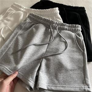 Shorts Deportivos de Felpa de Algodón para Mujer, a la Moda, de Alta Calidad, al por Mayor, Cintura Alta, Elásticos, para Descansar - Product Image 4