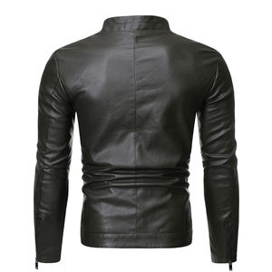 Chaquetas y abrigos de cuero transpirables antiviento para hombre, chaqueta de cuero para otoño e invierno, chaqueta clásica para hombre - Product Image 3