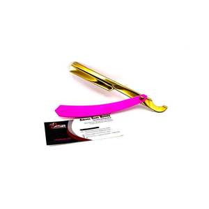 Rasoir en acier inoxydable turc en or rose, impression de logo personnalisé pour hommes, coupe-gorge, coupe droite, service OEM - Product Image 5