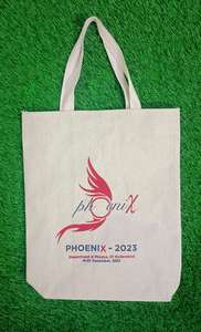 Bolsas de lona de algodón liso en blanco personalizadas promocionales, bolsas de algodón de compras reutilizables con logotipo impreso personalizado - Product Image 3