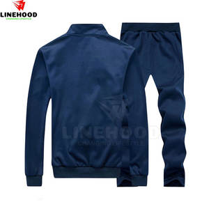 2025 Logo personnalisé respirant hommes survêtements décontractés Style solide 100% coton hiver tenue décontracté en gros - Product Image 2