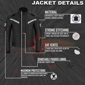 Chaqueta de Motociclista Estilo Racing de Cordura para Motociclistas, Color Personalizado, Impermeable, Transpirable, Unisex, Blindada - Product Image 3