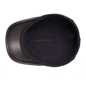 Gorra de béisbol deportiva para hombre, sombreros Tonue de pato de cuero genuino, gorra de béisbol de cuero de Golf informal para hombre, ala corta estampada - Product Image 5