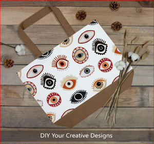 TOPDesign, paquete de 3 bolsas de lona de algodón de 12oz, súper fuertes, grandes, con mango largo, reutilizables, bolsas de tela para compras, patrón Simple - Product Image 3