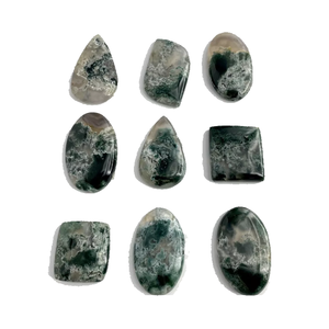 Pierre naturelle mousse agate cristal mélange forme lâche pierres précieuses Cabochon guérison cristal pierres précieuses toutes formes Cabochon - Product Image 6