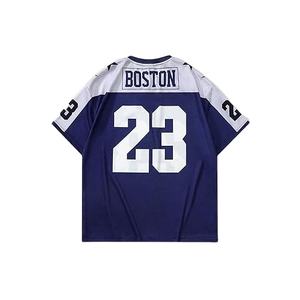 Camiseta Deportiva de Fútbol de Manga Corta con Cuello en V, Corte Holgado, Transpirable, Estilo Urbano, para Hombre - Product Image 4