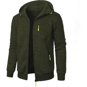 เสื้อฮู้ดดี้ผู้ชายคุณภาพสูง ผ้าฝ้าย 100% ทรงโอเวอร์ไซส์ ลายเรียบ ซิป บริการ OEM ผลิตตามสั่ง ขายส่ง สำหรับฤดูหนาว ระบายอากาศได้ดี แห้งเร็ว - Product Image 4