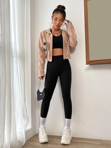 Sweat à capuche zippé en molleton de coton pour homme, couleur unie, style décontracté streetwear pour l'automne et l'hiver - Product Image 5