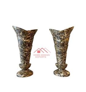 Florero Cilíndrico de Mármol Blanco y Negro Moderno Hecho a Mano a Precio de Mayoreo - Product Image 4