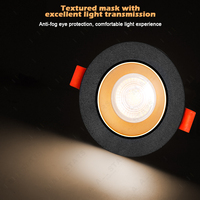 Luz descendente empotrada Gu10 Mr16, accesorio de aluminio con enchufe Gu10, marco de luz descendente redondo para interior, foco Led