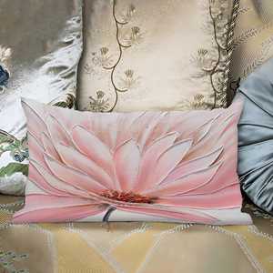 Coussin imprimé moderne de luxe à fleurs roses - Accent confortable pour lit, 18"x18" - 45x45 cm - Product Image 5