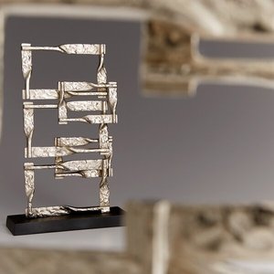 2025 última escultura de Metal moderna de lujo arte moderno diseño de aluminio decoración del hogar para Hotel Oficina mesa boda decorativa - Product Image 4