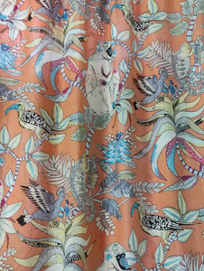 Cortinas personalizadas de lujo para puerta de sala de estar, Material de algodón con estampado de mono naranja, cortinas y cenefas únicas, novedad - Product Image 3