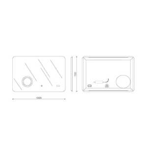 Specchio da Bagno LED Koricini 100x70 cm con Orologio Digitale, Lente d'Ingrandimento e Controllo Touch - Product Image 5