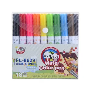 12/18/24 Kleuren Wasbare Markeringen Set Waterkleurige Pen Schoolbenodigdheden Voor Kinderen Krabbelen