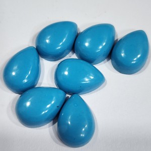 Excelente acabado de diseñador de alta calidad, forma de lágrima azul, tortuga sintética, piedras preciosas sueltas, hermosa Fabricación de joyas naturales - Product Image 6