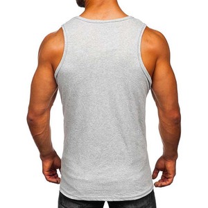 High Street verano algodón transpirable hombres gimnasio músculo camisetas Fitness sin mangas camisetas sin mangas Casual entrenamiento ropa todos los tamaños - Product Image 2