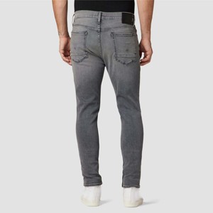 Jeans bleu sarcelle pour hommes à la mode Denim stretch à coupe droite pour tenues décontractées et décolorées - Product Image 2