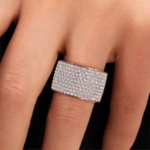 Anillo de banda popular en oro rosa de 14kt con diamantes cultivados en laboratorio Fabricante de diamantes al por mayor Nueva alianza de boda - Product Image 4