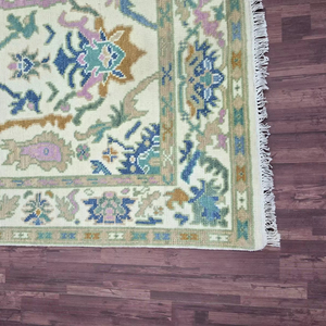 Alfombras de lana fina hechas a mano hechas en India, suaves, personalizables, 5x8, 12x14, tamaños para hoteles de oficina en casa, patrón abstracto de colores vibrantes - Product Image 1