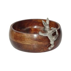 Design attrayant bol en bois pour légumes et soupe motif de fleurs pour la vaisselle prix de gros bol en bois d'acacia - Product Image 3