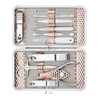 Nouveauté : Ensemble de coupe-ongles luxueux en acier inoxydable, kits de manucure et pédicure, ciseaux, outils de beauté, modèle CARONIA