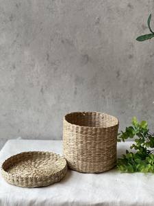 Venta caliente 100% Mini cesta de algas marinas naturales con tapa hecha a mano de Vietnam para almacenamiento - Product Image 6