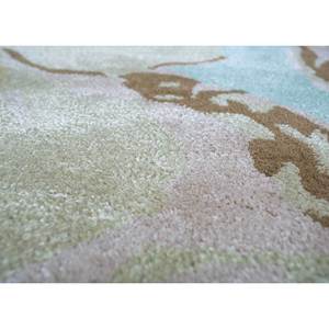 Tapis Hacienda vert en laine et viscose tufté à la main pour adolescents, motif floral rayé, rectangulaire, pour couloir, 4m, modèle Taq-113, pour la maison et le salon - Product Image 3